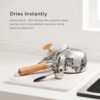 Stone Dish Drying Mat Super Absorbent Fast Drying Diatomaceous for Kitchen Counter - Rack Matt for Bottles Cups Ideal for Coffee Bar Home Decor Kitchen Accessories Appliances Gadgets - Image 6