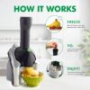 Yonanas 902 Classic Vegan, Dairy-Free Frozen Fruit Soft Serve Maker, Includes 36 Recipes, 200-Watts, Silver - Image 5